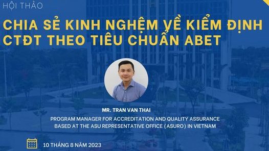 Hội thảo Chia sẻ kinh nghiệm về Kiểm định Chương trình đào tạo theo tiêu chuẩn ABET