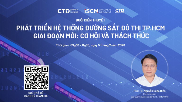 Buổi diễn thuyết “Phát triển hệ thống đường sắt đô thị TP.HCM cho giai đoạn mới: Cơ hội và Thách thức”
