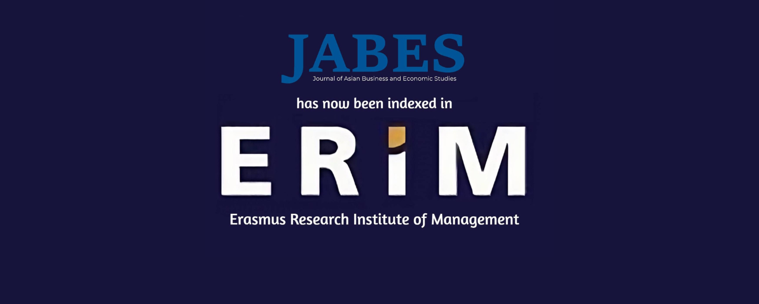 Journal of Asian Business and Economic Studies (JABES) is officially indexed in ERIM 2024‒2028