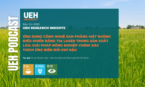 [Podcast] Ứng dụng Công nghệ san phẳng mặt ruộng điều khiển bằng tia laser trong sản xuất lúa: Giải pháp nông nghiệp chính xác thích ứng biến đổi khí hậu